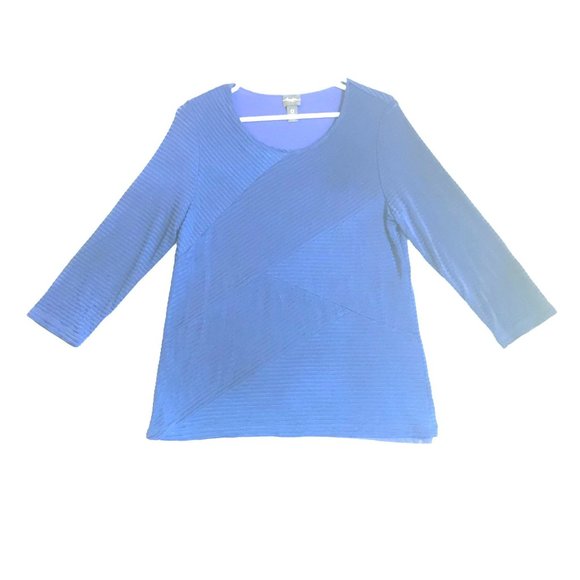Chicos  Travelers Top Blouse Shirt  Womens  Blue Size 0 - Picture 9 of 9